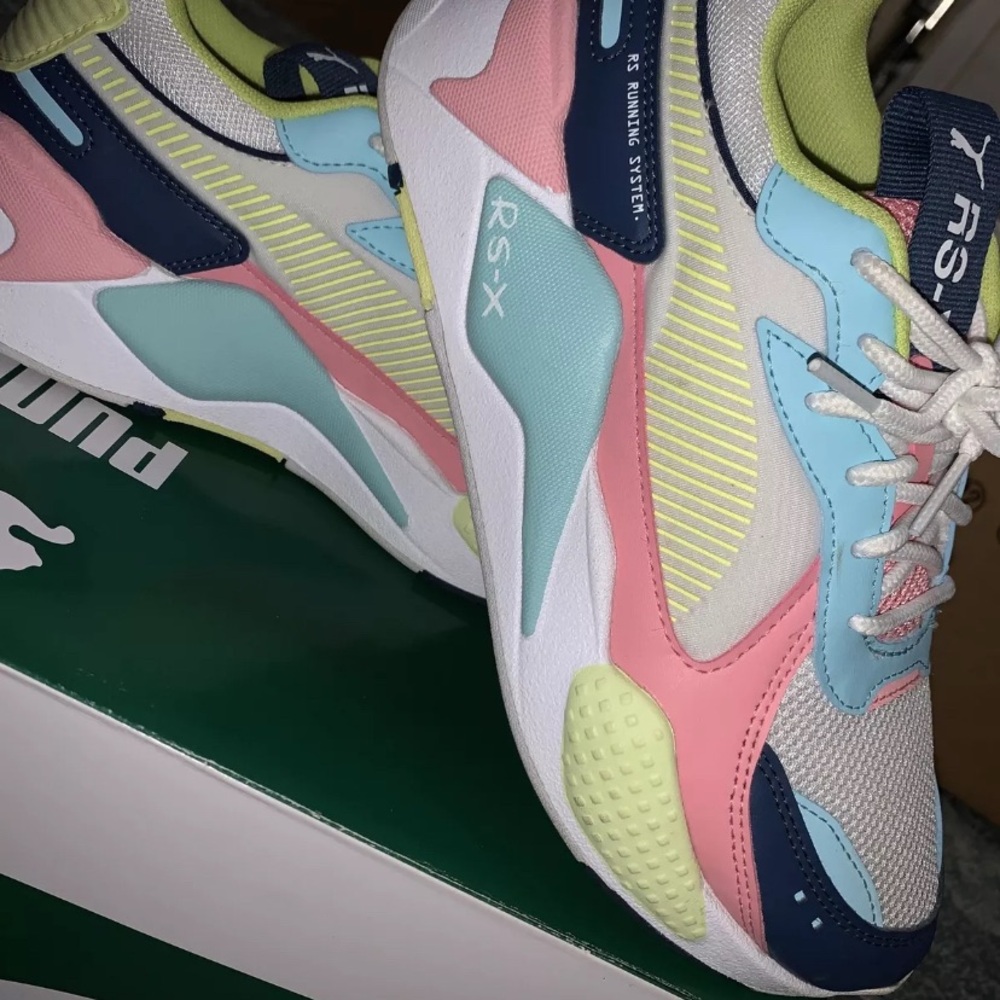Puma RS-X Core JR  Junior White-Dark Denim-Gulf Stream Size 5.5 C